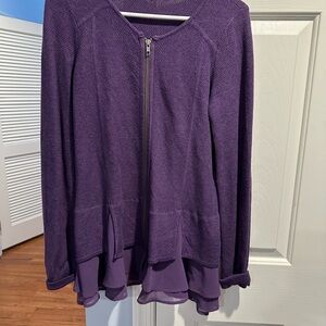 Hinge Purple Women's Cardigan Sweater